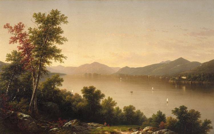 John William Casilear Lake George Sweden oil painting art